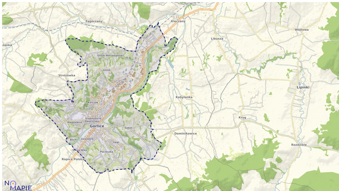 Mapa obszarów ochrony przyrody Gorlic